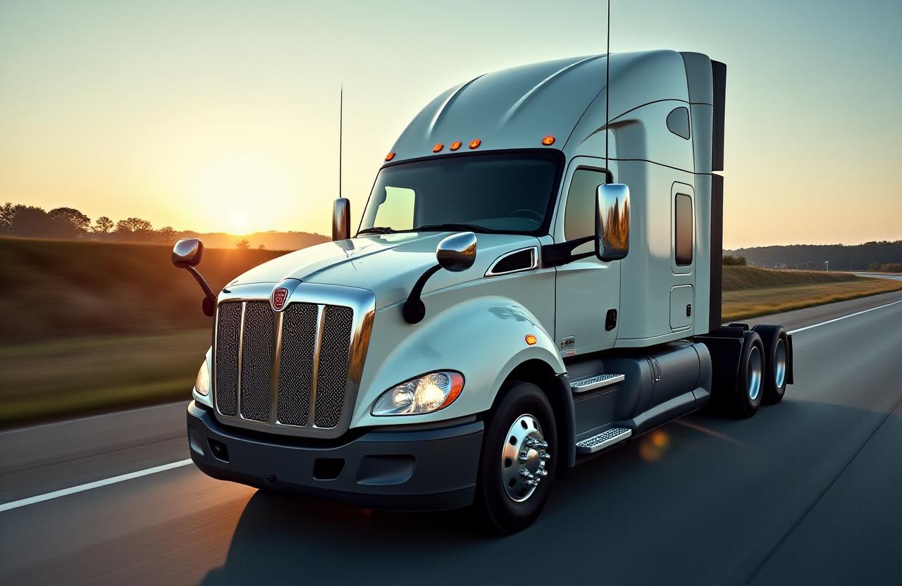 Modern tractor unit heavy haulage